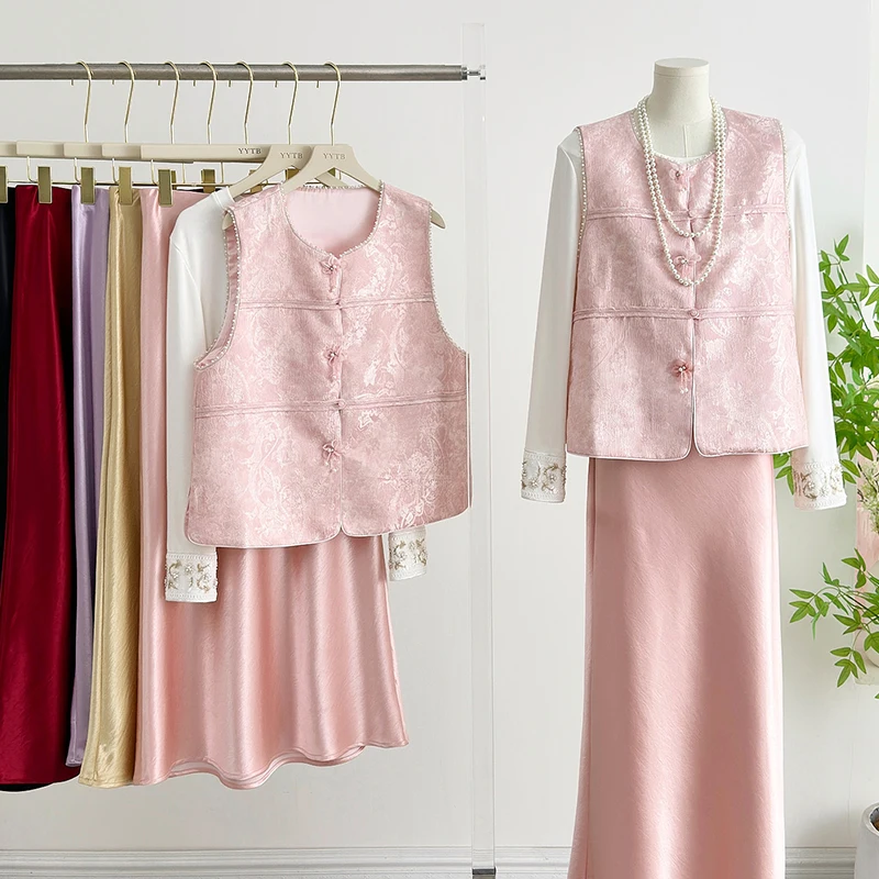 Young Sle Thin Outerwear Vest Ele Floral Embroidery Premium Feeling Cotton Polyester Blend Regular Length Single Button
Young Sle Thin Outerwear Vest Ele Floral Embroidery Premium Feeling Cotton Polyester Blend Regular Length Single Button