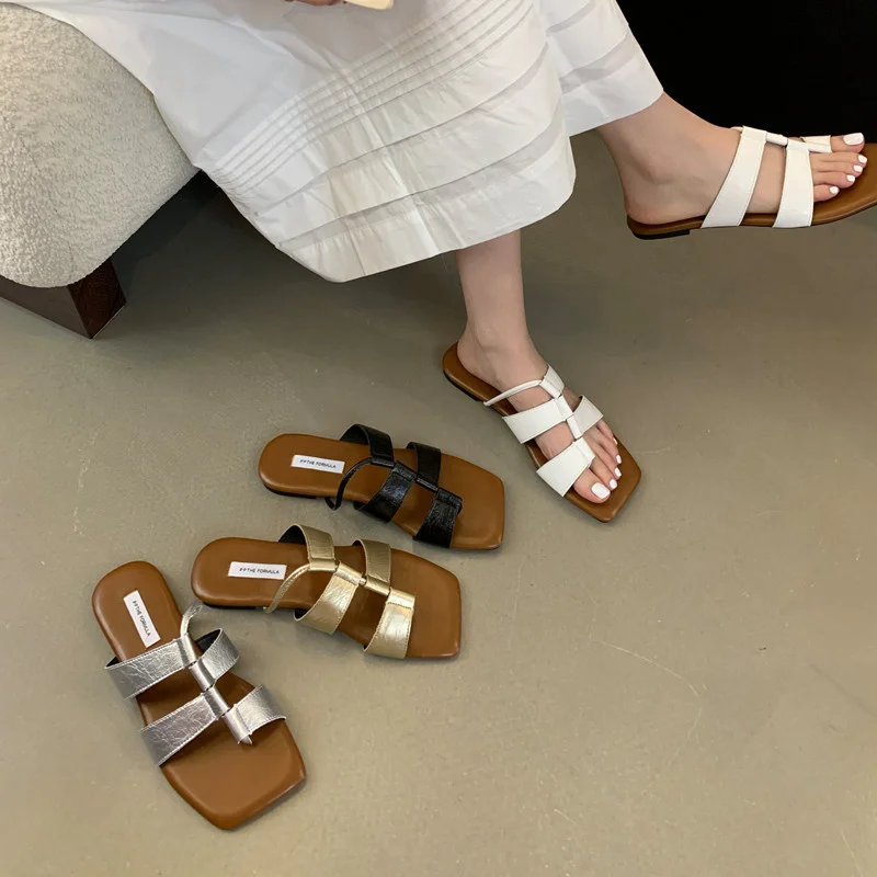 Bailamos 2025 Summer Casual Flat Sliper Square Toe Shoes Women Slip-On Beach Slides Soft Outdoor Sandals Mujer
Bailamos 2025 Summer Casual Flat Sliper Square Toe Shoes Women Slip-On Beach Slides Soft Outdoor Sandals Mujer