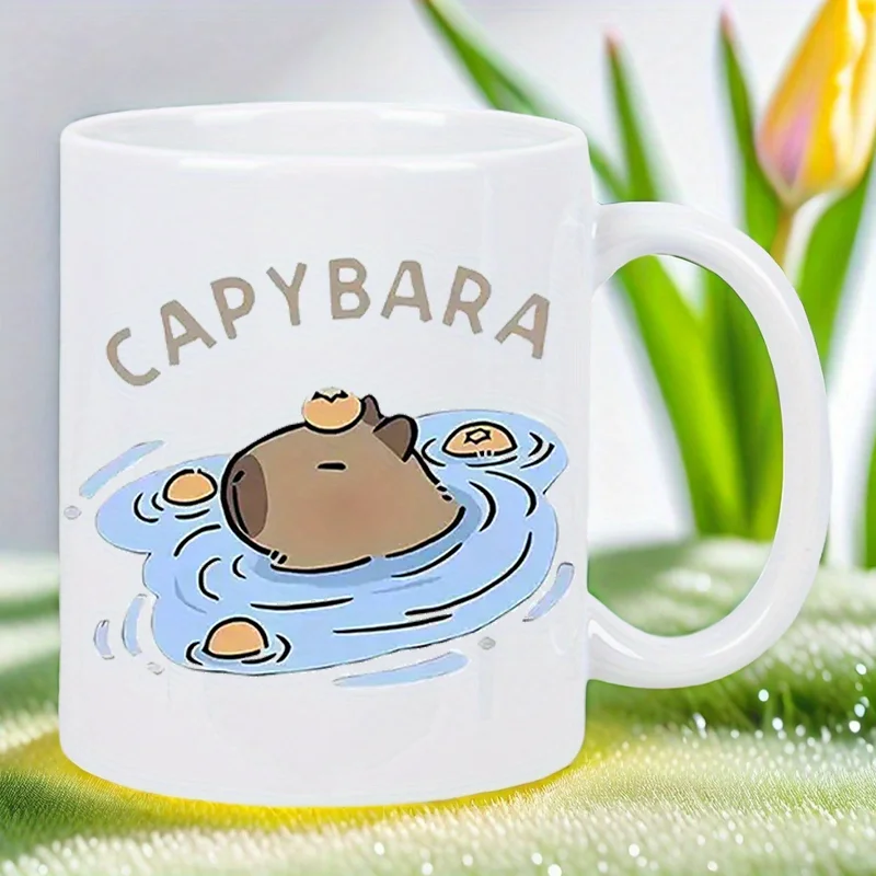 11 oz Capybara Coffee Mug Hand Wash Only, Great for Travel and Gift Giving - Cute relaxing capybara design with bubbles and duck
11 oz Capybara Coffee Mug Hand Wash Only, Great for Travel and Gift Giving - Cute relaxing capybara design with bubbles and duck