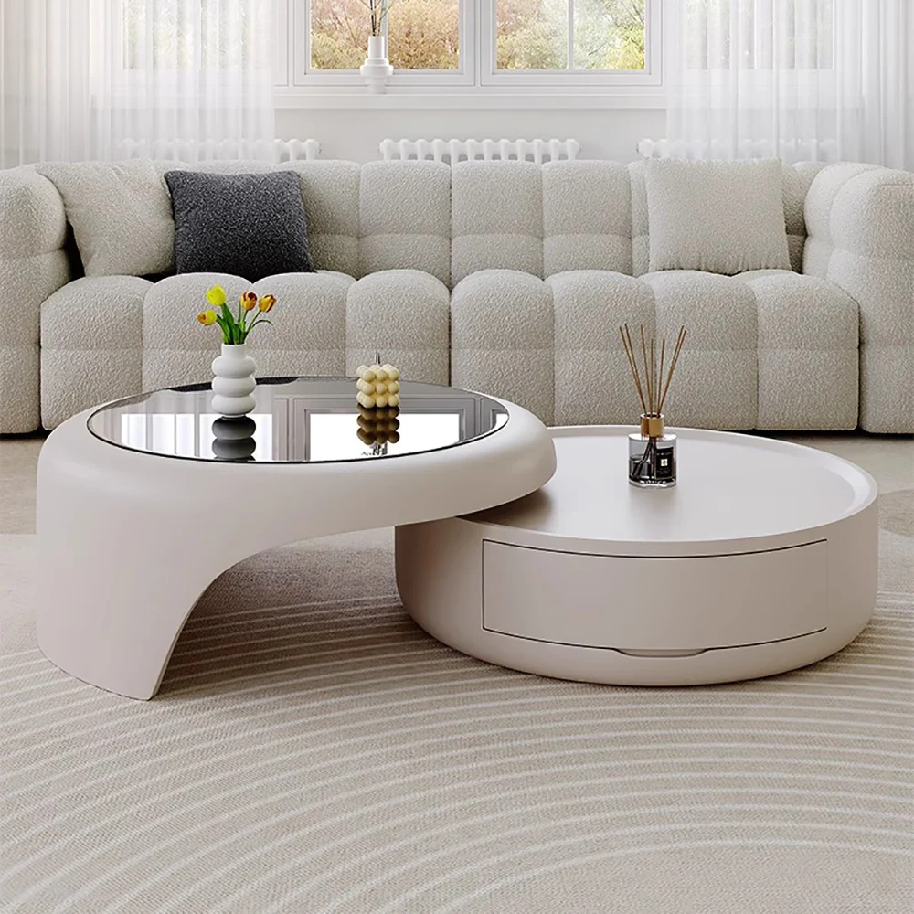 Modern Luxury Coffee Table Nordic Organizer Storage Drawers Coffee Table Round Living Room Table Basse De Salon Furniture
Modern Luxury Coffee Table Nordic Organizer Storage Drawers Coffee Table Round Living Room Table Basse De Salon Furniture