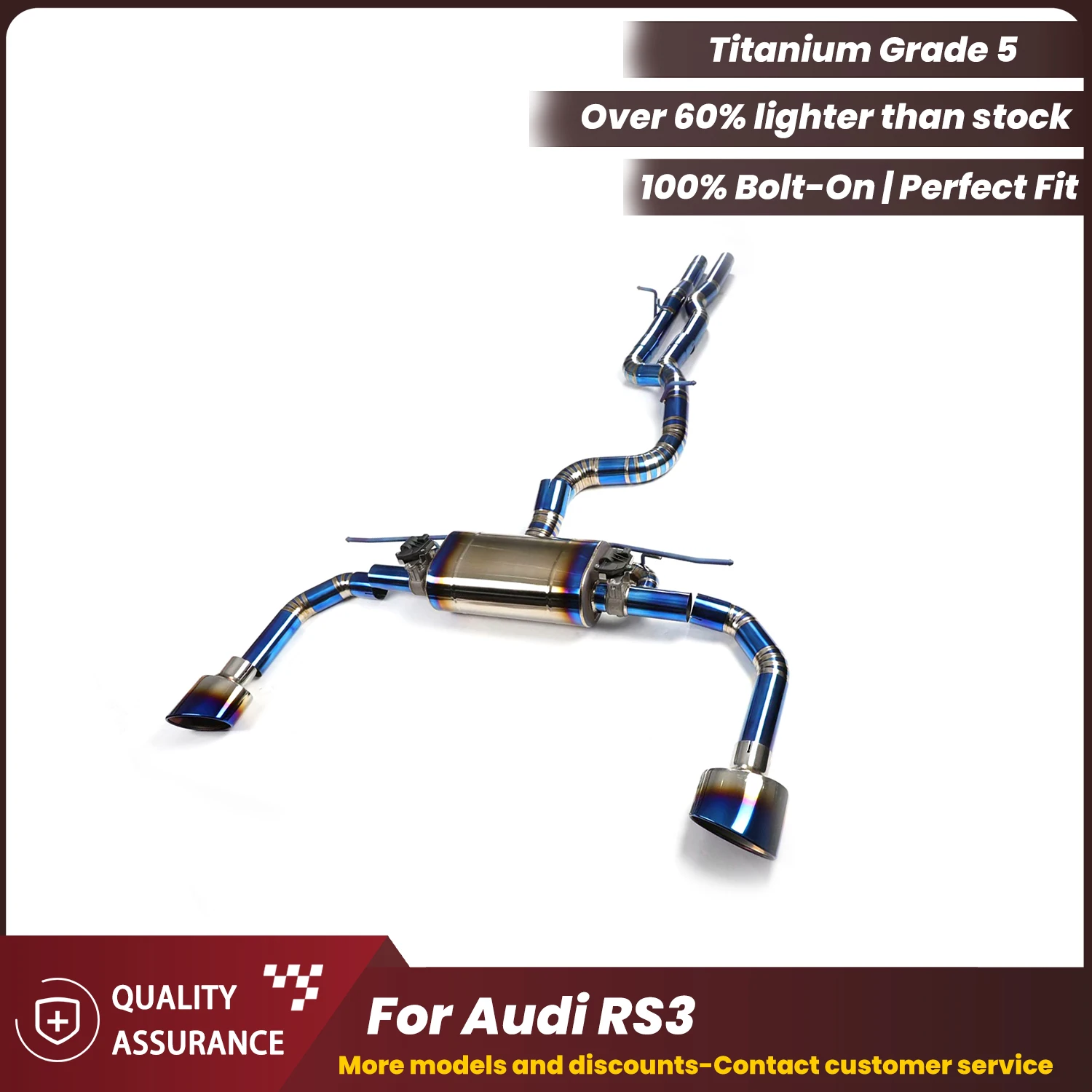 Aggressive Exhaust Sound ECCF Titanium Valvetronic Exhaust Catback Exhaust For Audi RS3 Performance Upgrade Easy Installation
Aggressive Exhaust Sound ECCF Titanium Valvetronic Exhaust Catback Exhaust For Audi RS3 Performance Upgrade Easy Installation