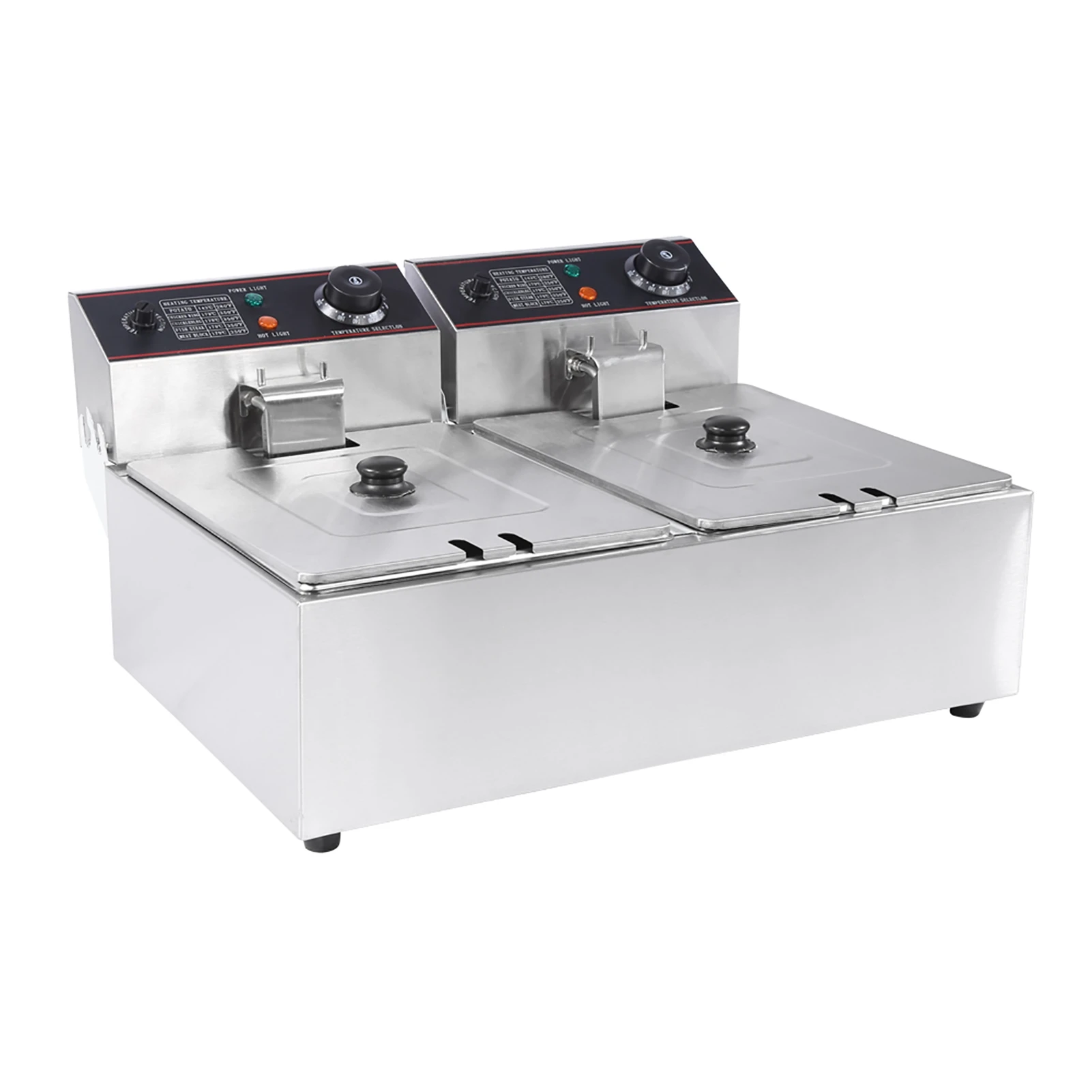 Commercial Professional 12L Stainless Steel Double Deep Tank Electric Fryer UK Plug 220-240V
Commercial Professional 12L Stainless Steel Double Deep Tank Electric Fryer UK Plug 220-240V