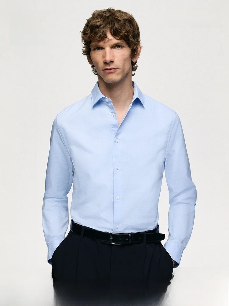 H&M Men's Slim Fit Shirt COOLMAX® Summer New Style 1307849 Long Sleeve Regular Length Polyester Cotton Blend Casual Shirt
H&M Men's Slim Fit Shirt COOLMAX® Summer New Style 1307849 Long Sleeve Regular Length Polyester Cotton Blend Casual Shirt