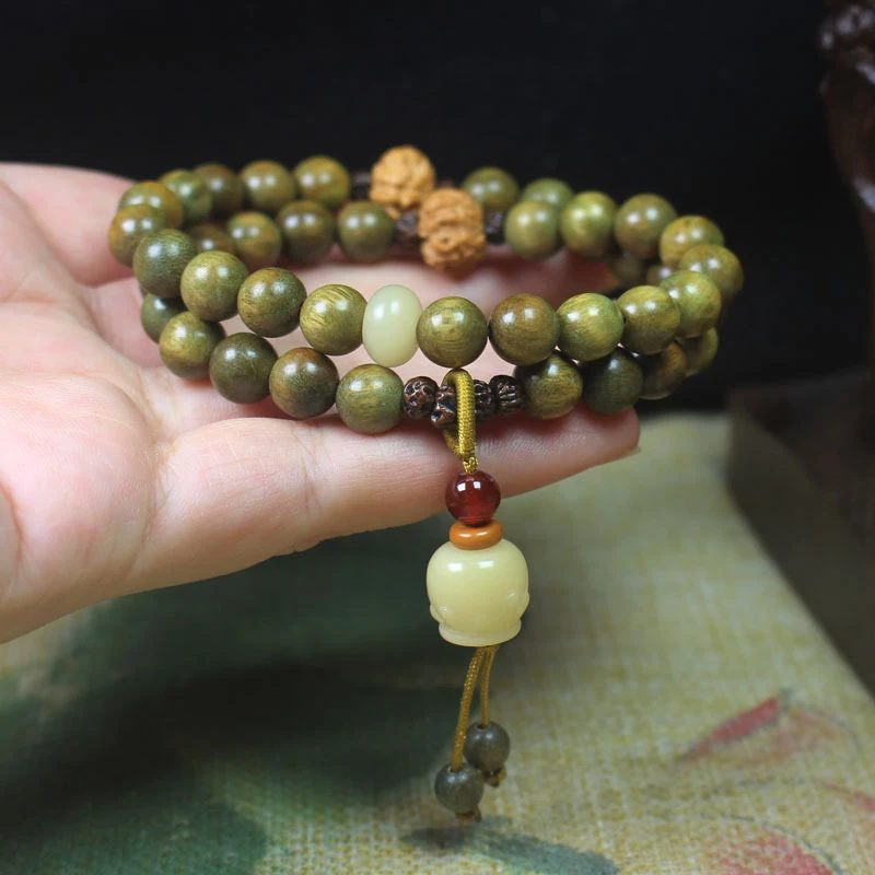 Green Sandalwood 8mm Double-Layer Bracelet with Milk Can Pendant, Unisex Decorative Jewelry
Green Sandalwood 8mm Double-Layer Bracelet with Milk Can Pendant, Unisex Decorative Jewelry