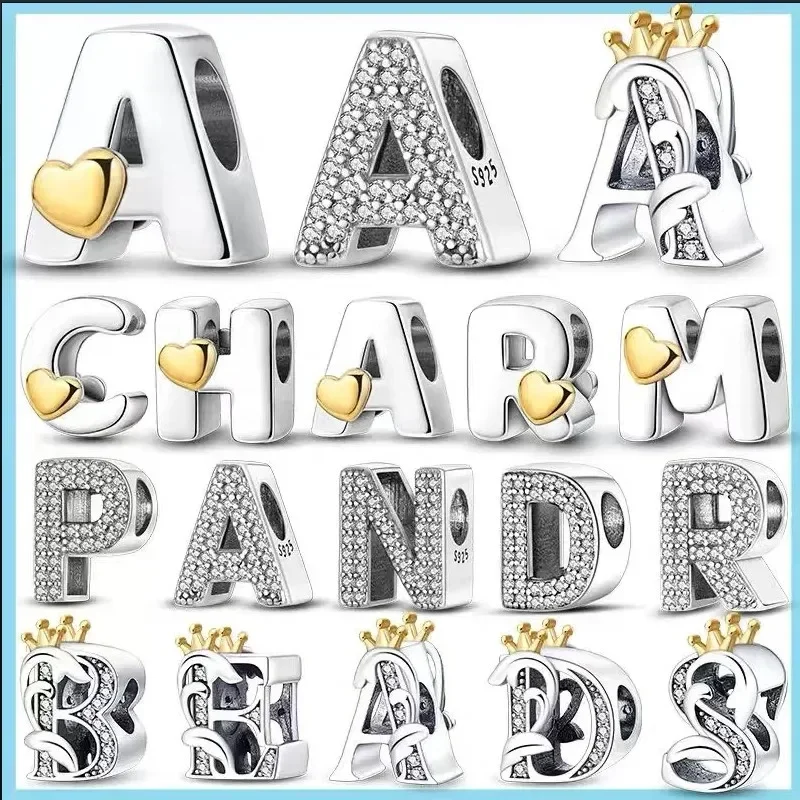 925 Sterling Silve Classic 26 Letters Charms Beads Silver 925 for Original Bracelet Charm Diy for Women Trendy Jewelry Gifts
925 Sterling Silve Classic 26 Letters Charms Beads Silver 925 for Original Bracelet Charm Diy for Women Trendy Jewelry Gifts