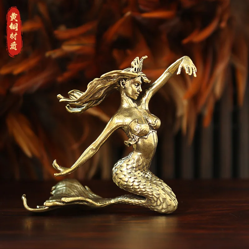Brass Mermaid Fairy Creative Flying Goddess Statue Ornament Home Office Desk Decoration Vintage Copper Gift
Brass Mermaid Fairy Creative Flying Goddess Statue Ornament Home Office Desk Decoration Vintage Copper Gift