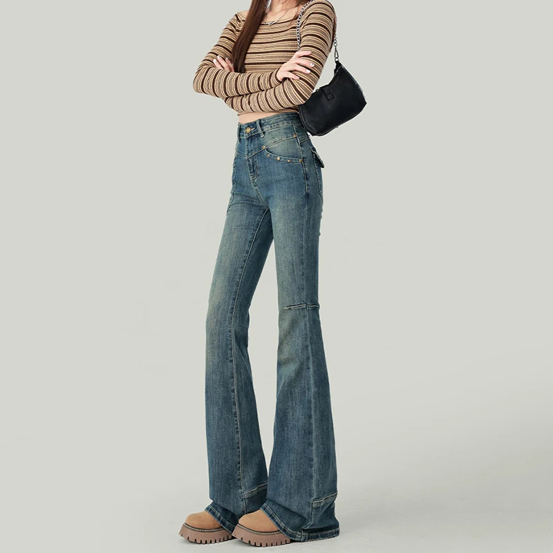 High Waist Straight Leg Women's Jeans Premium Quality Summer New Arrival Guangzhou Xintang Bell Bottoms Slim Fit Denim Pants
High Waist Straight Leg Women's Jeans Premium Quality Summer New Arrival Guangzhou Xintang Bell Bottoms Slim Fit Denim Pants