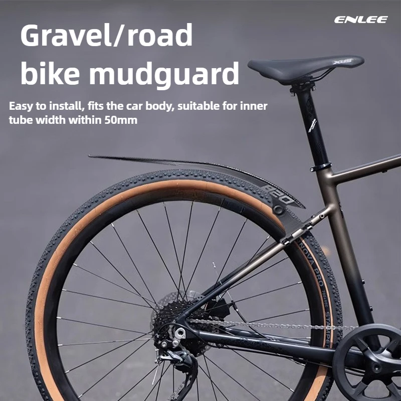 ENLEE Bicycle Fender Gravel Flat Handle Road Car Melon Car Front and Rear Common Gear Plate with Tail Quick Removal
ENLEE Bicycle Fender Gravel Flat Handle Road Car Melon Car Front and Rear Common Gear Plate with Tail Quick Removal