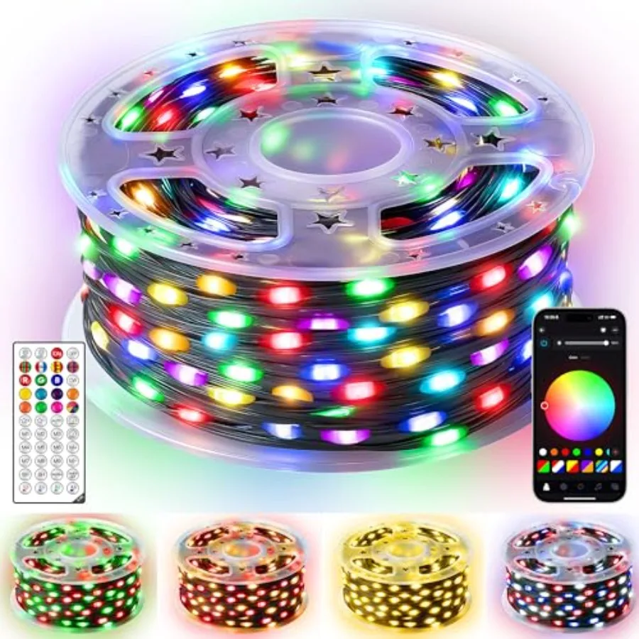 Smart Christmas Lights 131Feet 400LEDs Color Changing Christmas Tree Lights App and Remote Controlled RGB String Light with DIY
Smart Christmas Lights 131Feet 400LEDs Color Changing Christmas Tree Lights App and Remote Controlled RGB String Light with DIY