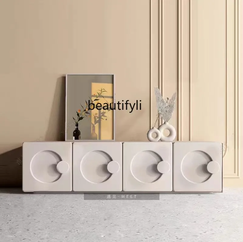 Nordic design creative TV cabinet coffee table style cream style locker living room, custom
Nordic design creative TV cabinet coffee table style cream style locker living room, custom