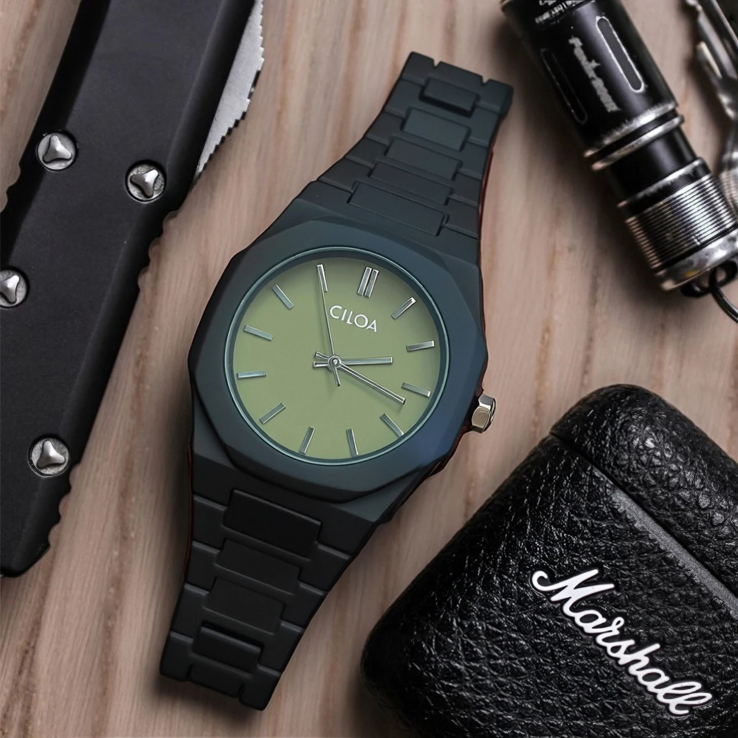 CILOA black round high-end men's watch, a light luxury gift, simple and elegant, fashionable, waterproof quartz watch, new style
CILOA black round high-end men's watch, a light luxury gift, simple and elegant, fashionable, waterproof quartz watch, new style