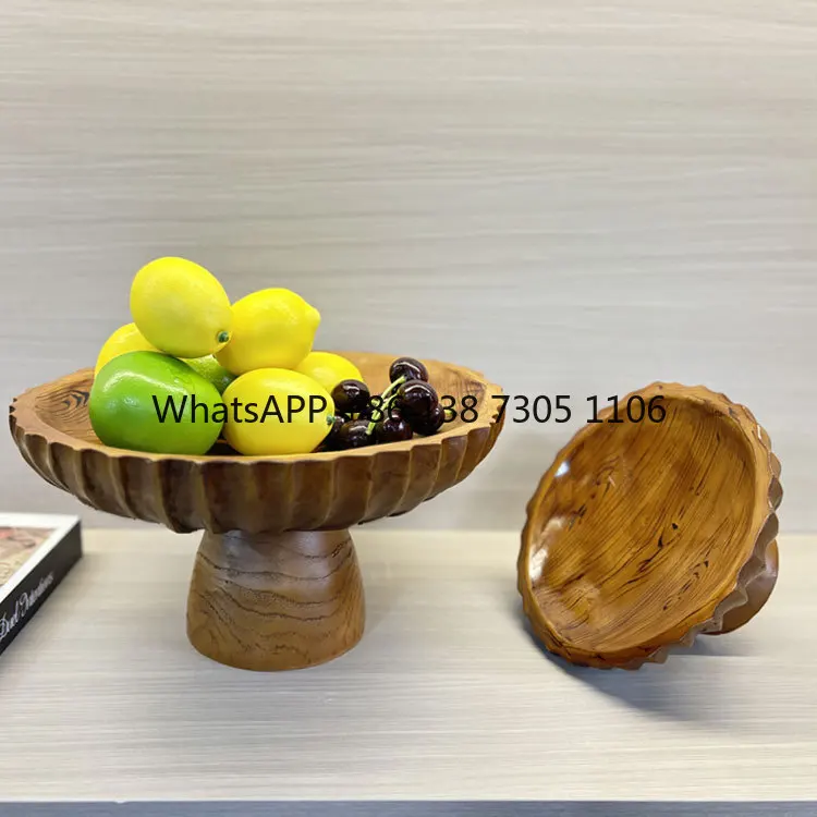 Wabi Sansan retro wooden high-footed fruit plate homestay bedroom living room coffee table storage decorative ornament
Wabi Sansan retro wooden high-footed fruit plate homestay bedroom living room coffee table storage decorative ornament
