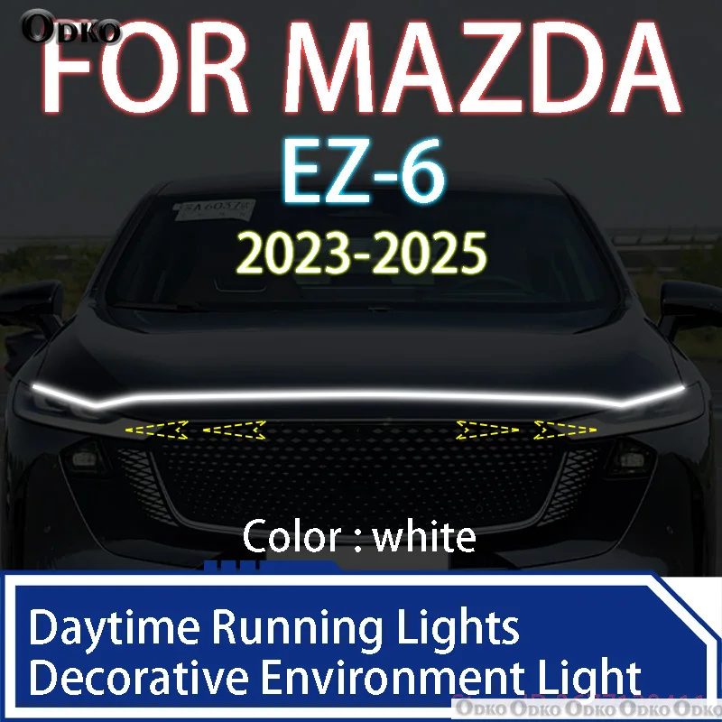 ДЛЯ Mazda EZ-6 2023-2025 Новое обновление, светодиодные дневные ходовые огни, сканирование, запуск капота автомобиля, направляющая DRL, декоративная лампа окружающего света, 12 В
ДЛЯ Mazda EZ-6 2023-2025 Новое обновление, светодиодные дневные ходовые огни, сканирование, запуск капота автомобиля, направляющая DRL, декоративная лампа окружающего света, 12 В