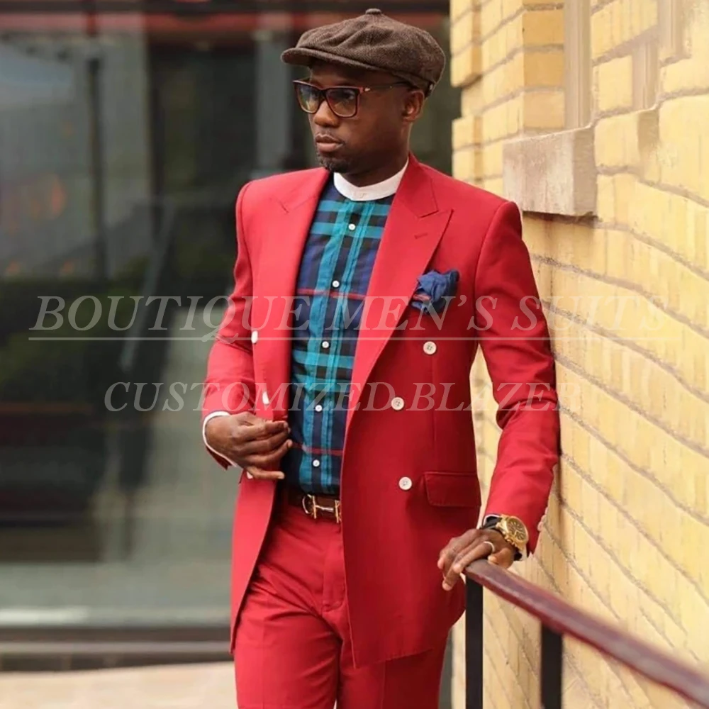 Elegant Double Breasted Men's Suits Formal Solid Color Autumn 2 Piece Jacket Pants Sets Cusotmzied Party Wedding Male Clothing
Elegant Double Breasted Men's Suits Formal Solid Color Autumn 2 Piece Jacket Pants Sets Cusotmzied Party Wedding Male Clothing