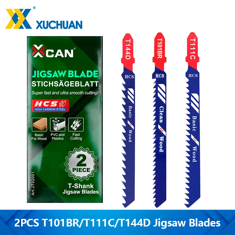 XUCHUAN 2PCS HCS Jig Saw Blades Set T-Shaft Sharp Fast Cut Jigsaw Blade For Wood Plastic Metal T111C T101BR T144D
XUCHUAN 2PCS HCS Jig Saw Blades Set T-Shaft Sharp Fast Cut Jigsaw Blade For Wood Plastic Metal T111C T101BR T144D