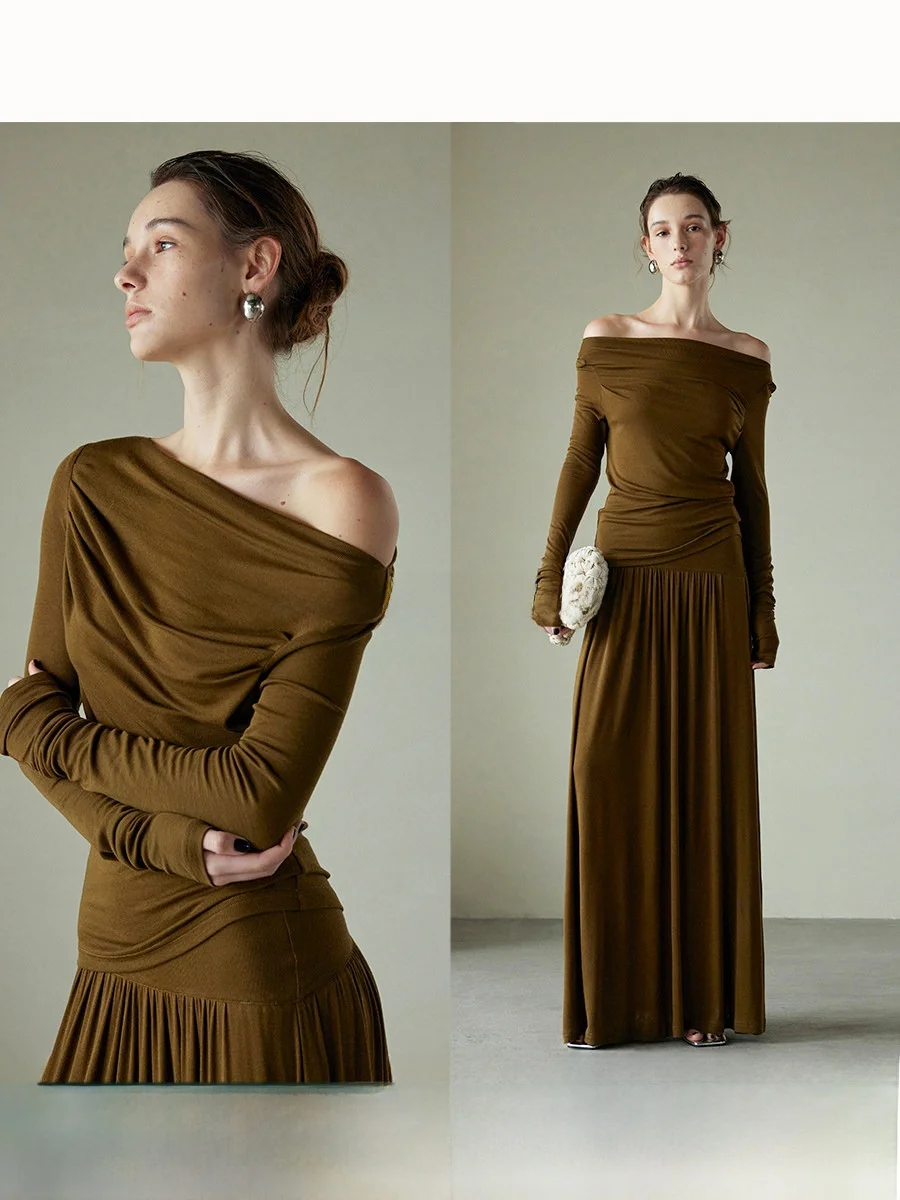 Mogas Lyrical Wool Blend Knitted Set Women's Spring Autumn Midi Skirt T-Shirt Casual Wear Resistant Pure Color A-Line Skirt
Mogas Lyrical Wool Blend Knitted Set Women's Spring Autumn Midi Skirt T-Shirt Casual Wear Resistant Pure Color A-Line Skirt
