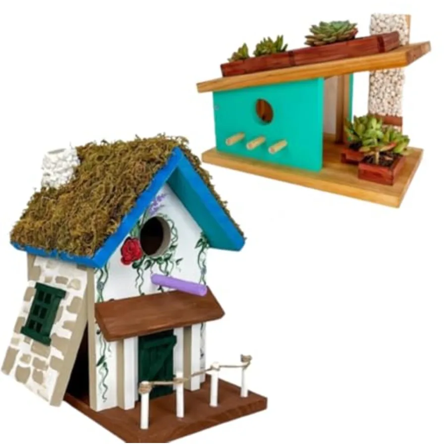DIY Birdhouse Craft Bundle Outdoor Cottage Modern Wood Birdhouses Kit Natural Wood Color Easy Assembly Creative Woodworking Pro
DIY Birdhouse Craft Bundle Outdoor Cottage Modern Wood Birdhouses Kit Natural Wood Color Easy Assembly Creative Woodworking Pro