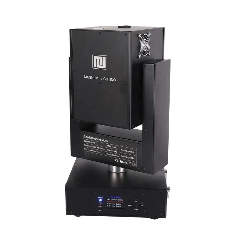 Genuine Sparctic-move 750W Moving Head Spark Fountain Machine Rotate Cold Fireworks for Special Stage Effect
Genuine Sparctic-move 750W Moving Head Spark Fountain Machine Rotate Cold Fireworks for Special Stage Effect