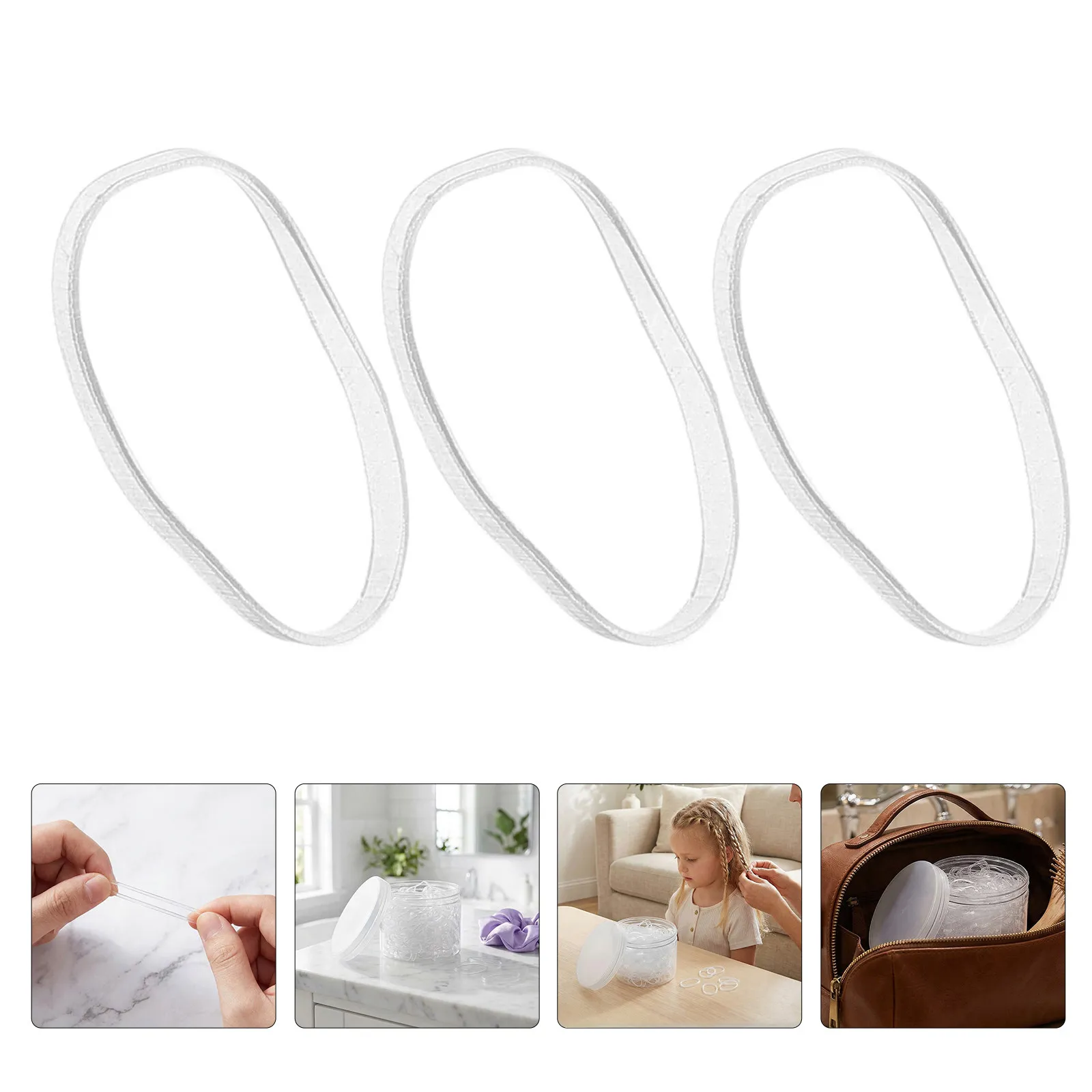 900Pcs Small Clear Hair Elastic Bands Transparent Plastic Hair Ties Strong Hold Upgraded Elasticity for Occasions
900Pcs Small Clear Hair Elastic Bands Transparent Plastic Hair Ties Strong Hold Upgraded Elasticity for Occasions