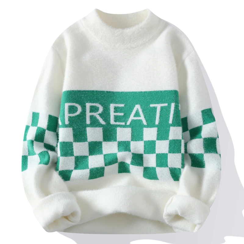 Trendy Brand Men's round Ne Knitwear Loose Casual Winter Sweater Teenage Boy Autumn Winter Season Color Blo Polyester Fiber
Trendy Brand Men's round Ne Knitwear Loose Casual Winter Sweater Teenage Boy Autumn Winter Season Color Blo Polyester Fiber