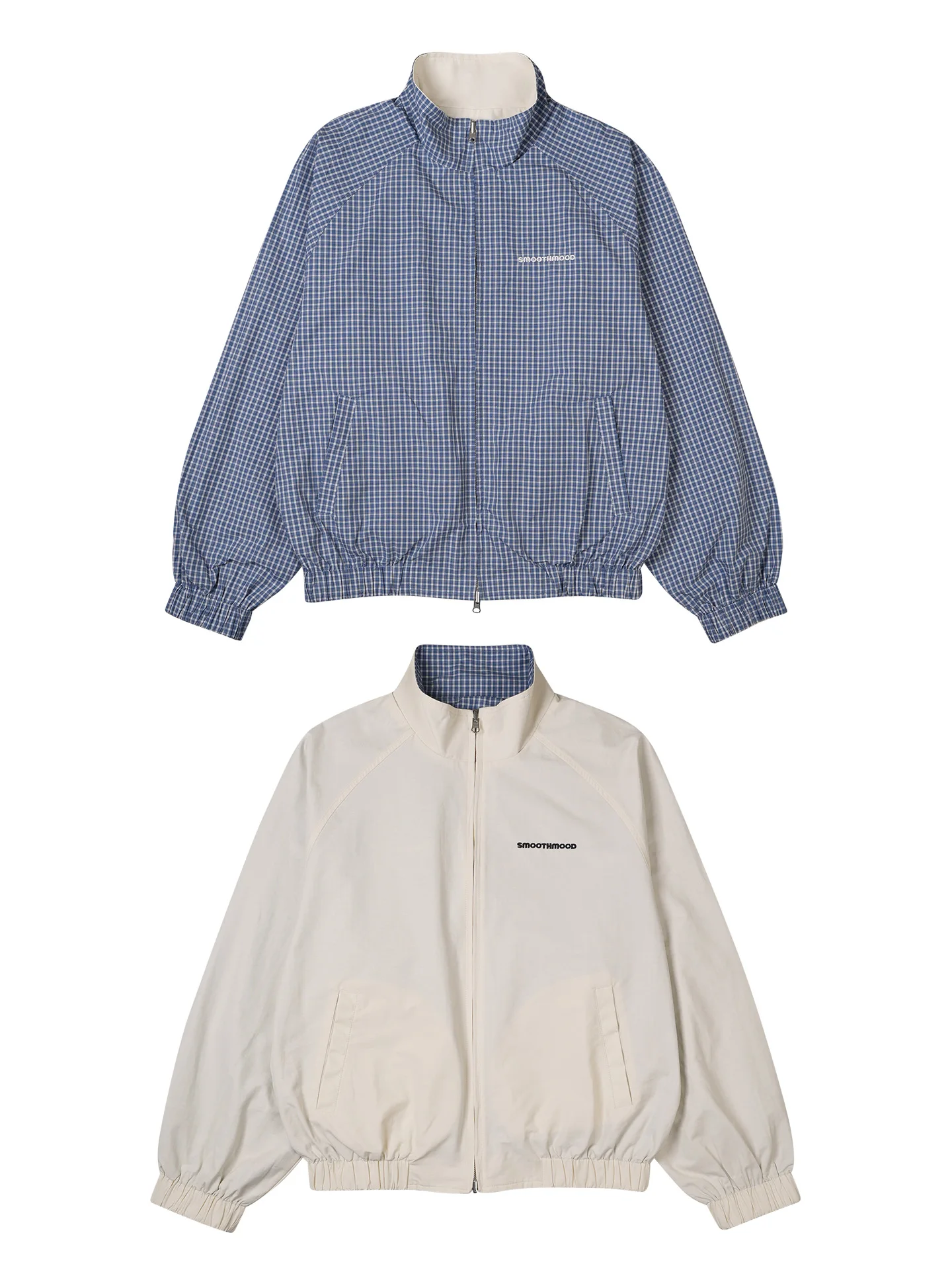 Double-Sided Wear Letter Embroidery Plaid Jacket Women's Stand Collar Zipper Outerwear Casual Loose Versatile Korean Style
Double-Sided Wear Letter Embroidery Plaid Jacket Women's Stand Collar Zipper Outerwear Casual Loose Versatile Korean Style