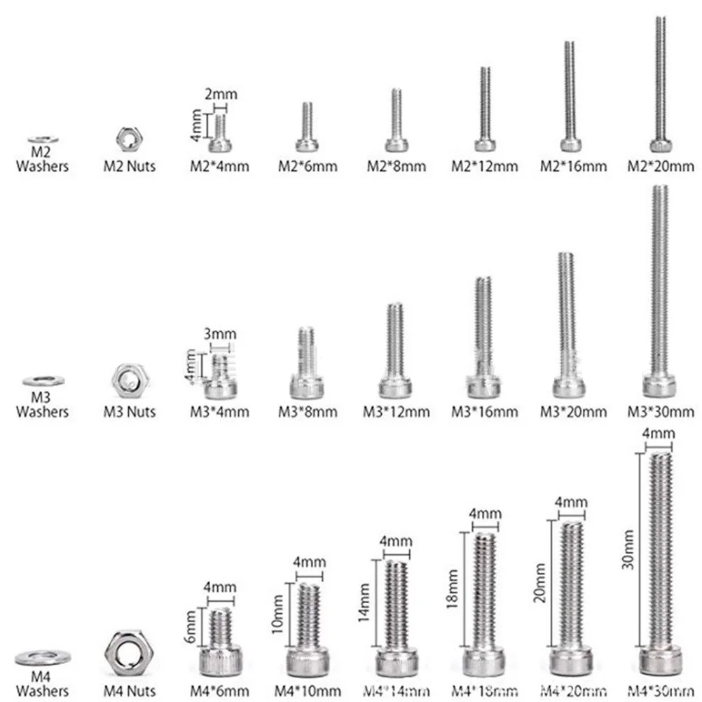 1080pcs Stainless Steel Bolt Nut Set Hex Socket Head Screws Assortment Kit For Industrial Construction Fastening Metric Screws
1080pcs Stainless Steel Bolt Nut Set Hex Socket Head Screws Assortment Kit For Industrial Construction Fastening Metric Screws