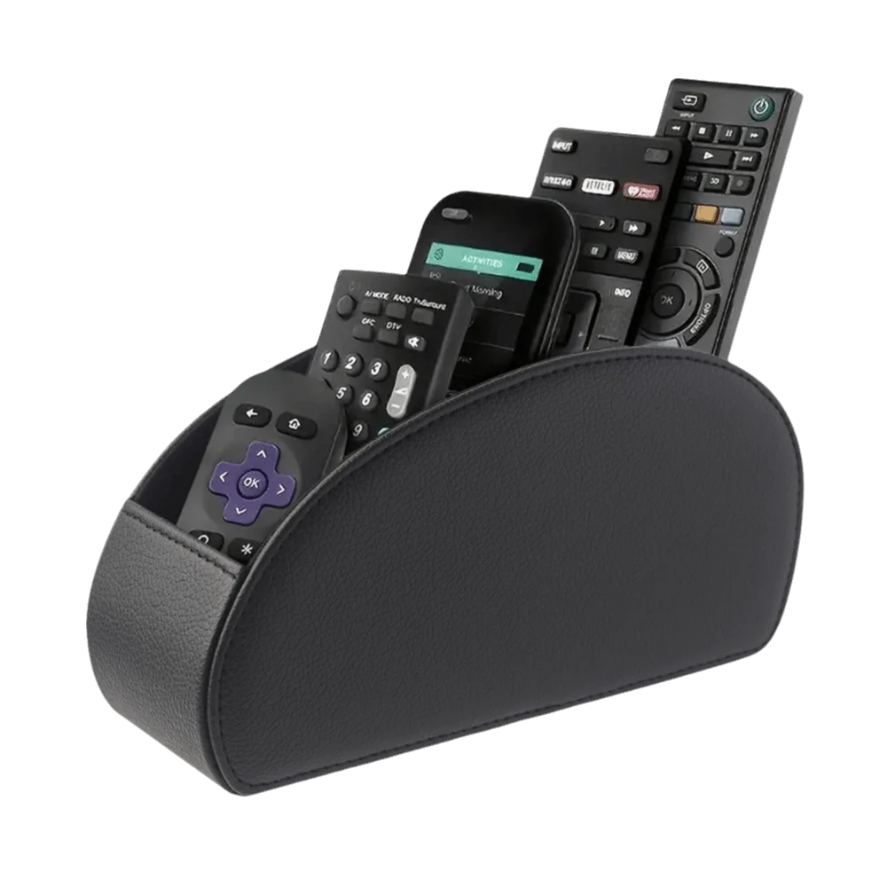 PU Leather Remote Control Holder Universal Cable Management Remote Control Box Multifunctional Modern Desktop Storage Box
PU Leather Remote Control Holder Universal Cable Management Remote Control Box Multifunctional Modern Desktop Storage Box