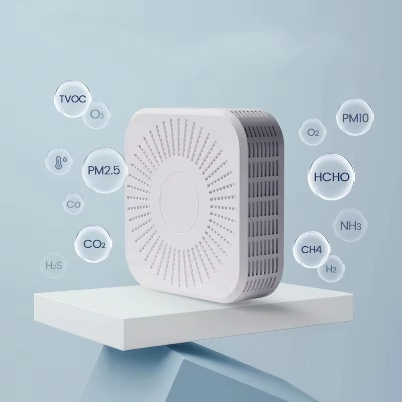 Multifunctional Wireless Air Quality Monitor WiFi TVOC PM2.5 HCHO CO2 Temp Humidity Environmental Sensor Greenhouse
Multifunctional Wireless Air Quality Monitor WiFi TVOC PM2.5 HCHO CO2 Temp Humidity Environmental Sensor Greenhouse