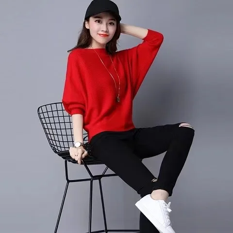 Autumn Winter Knitted Sweater Women's plus Size One-oulder Batwing Faion Slimming Versatile Ele Base irt Trendy
Autumn Winter Knitted Sweater Women's plus Size One-oulder Batwing Faion Slimming Versatile Ele Base irt Trendy