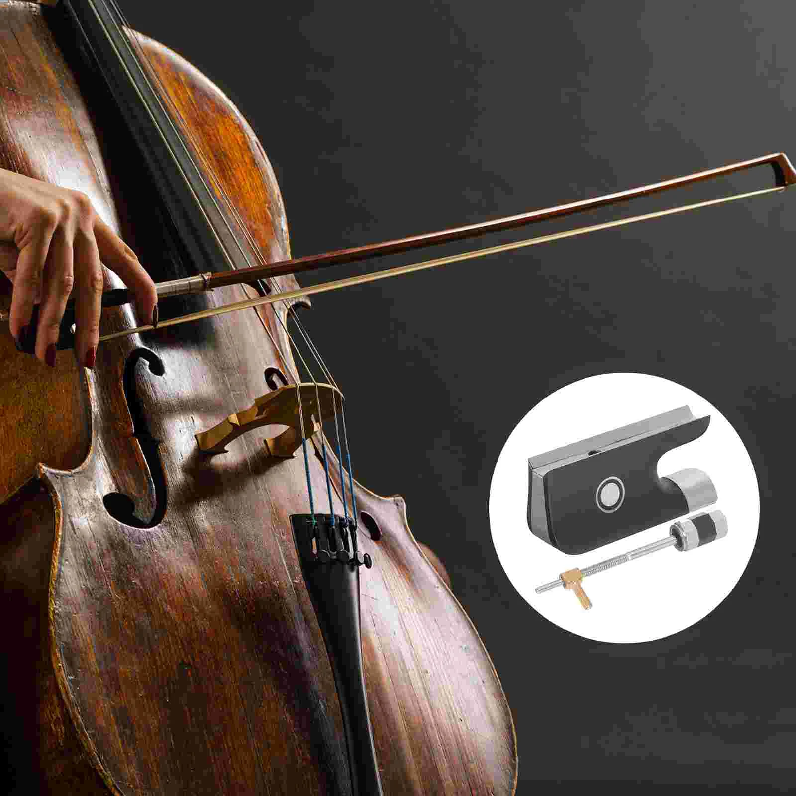 Instruments Violin Bow Frog With Screw Tuner Clip on Cello Parts Practicing Component Student
Instruments Violin Bow Frog With Screw Tuner Clip on Cello Parts Practicing Component Student