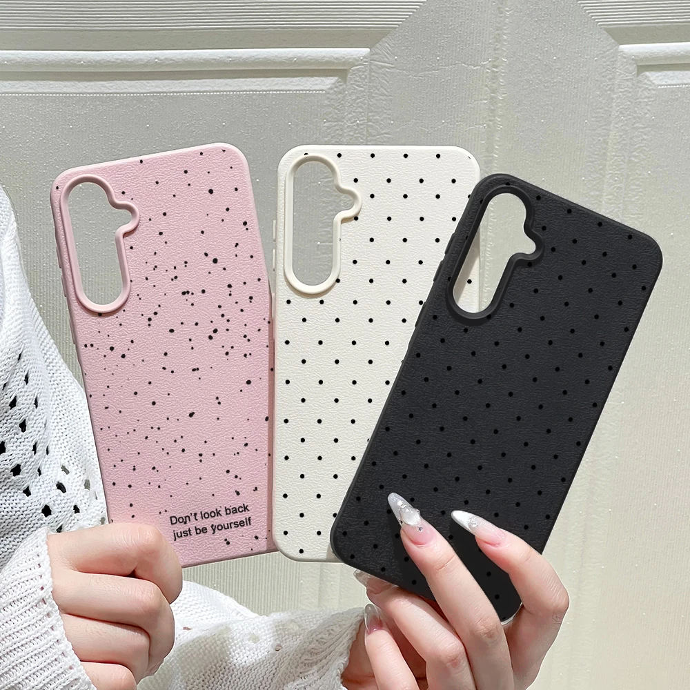 Black Polka Dots Lichee Phone Case for Samsung A56 A55 A54 A53 A57 A37 A17 Cover For Samsung S26 Ultra S25 S24 S23 Soft Cover
Black Polka Dots Lichee Phone Case for Samsung A56 A55 A54 A53 A57 A37 A17 Cover For Samsung S26 Ultra S25 S24 S23 Soft Cover