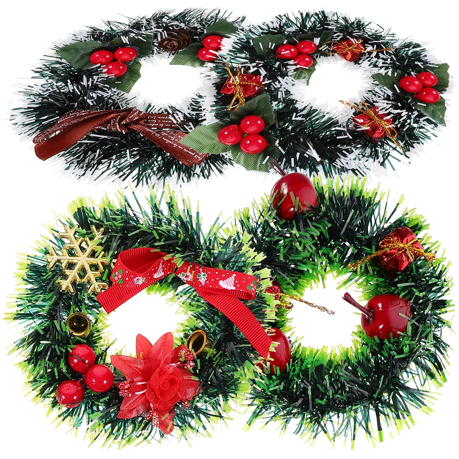 4Pcs 12Cm Cute Christmas Wreath Decor Unlit Garland for Fireplace Front Door Wedding Arch Indoor Outdoor Celebration Hanging
4Pcs 12Cm Cute Christmas Wreath Decor Unlit Garland for Fireplace Front Door Wedding Arch Indoor Outdoor Celebration Hanging