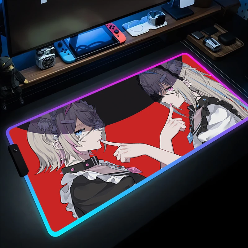 HD Print Anime Mouse Pad LED Computer Gamer Mousepad Hololive Mococo Fuwawa Abyssgard Keyboard Pad RGB PC Kawaii Desk Mice Mat
HD Print Anime Mouse Pad LED Computer Gamer Mousepad Hololive Mococo Fuwawa Abyssgard Keyboard Pad RGB PC Kawaii Desk Mice Mat