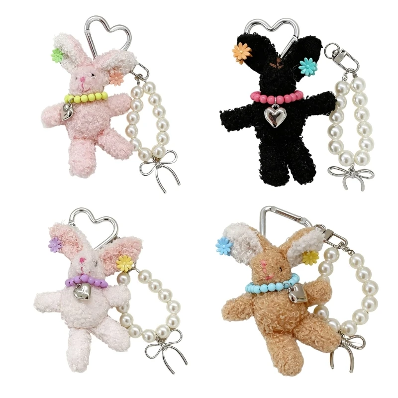 Playful Rabbit Bag Charm Double Use Phone Lanyard Soft Plush Pearls Clip Accessory Adorable Rabbit Keyring Decors 15UB
Playful Rabbit Bag Charm Double Use Phone Lanyard Soft Plush Pearls Clip Accessory Adorable Rabbit Keyring Decors 15UB