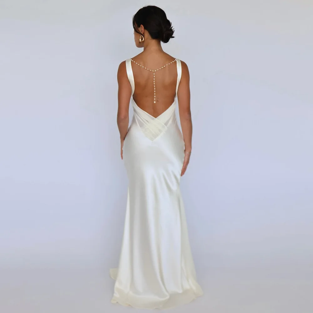 Women's 2026 Summer Satin Backless Elegant Dress for Wedding Guest Silk Sleeveless Cowl Neck Party Formal Maxi Dresses
Women's 2026 Summer Satin Backless Elegant Dress for Wedding Guest Silk Sleeveless Cowl Neck Party Formal Maxi Dresses