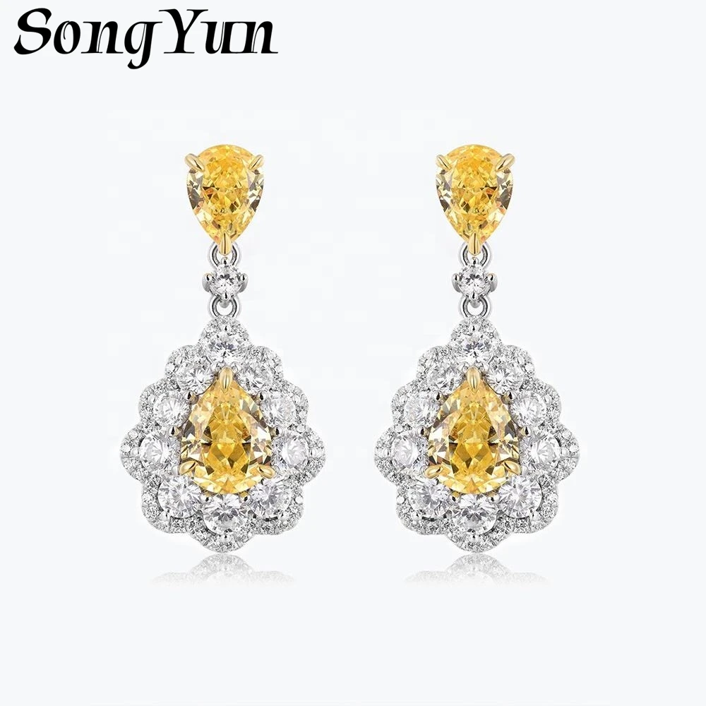 SongYun Jewelry 925 Sterling Silver Stud Drop Earrings HCD Gemstones Diamond Brilliant s925 Silver Pendant Earrings Accessories
SongYun Jewelry 925 Sterling Silver Stud Drop Earrings HCD Gemstones Diamond Brilliant s925 Silver Pendant Earrings Accessories