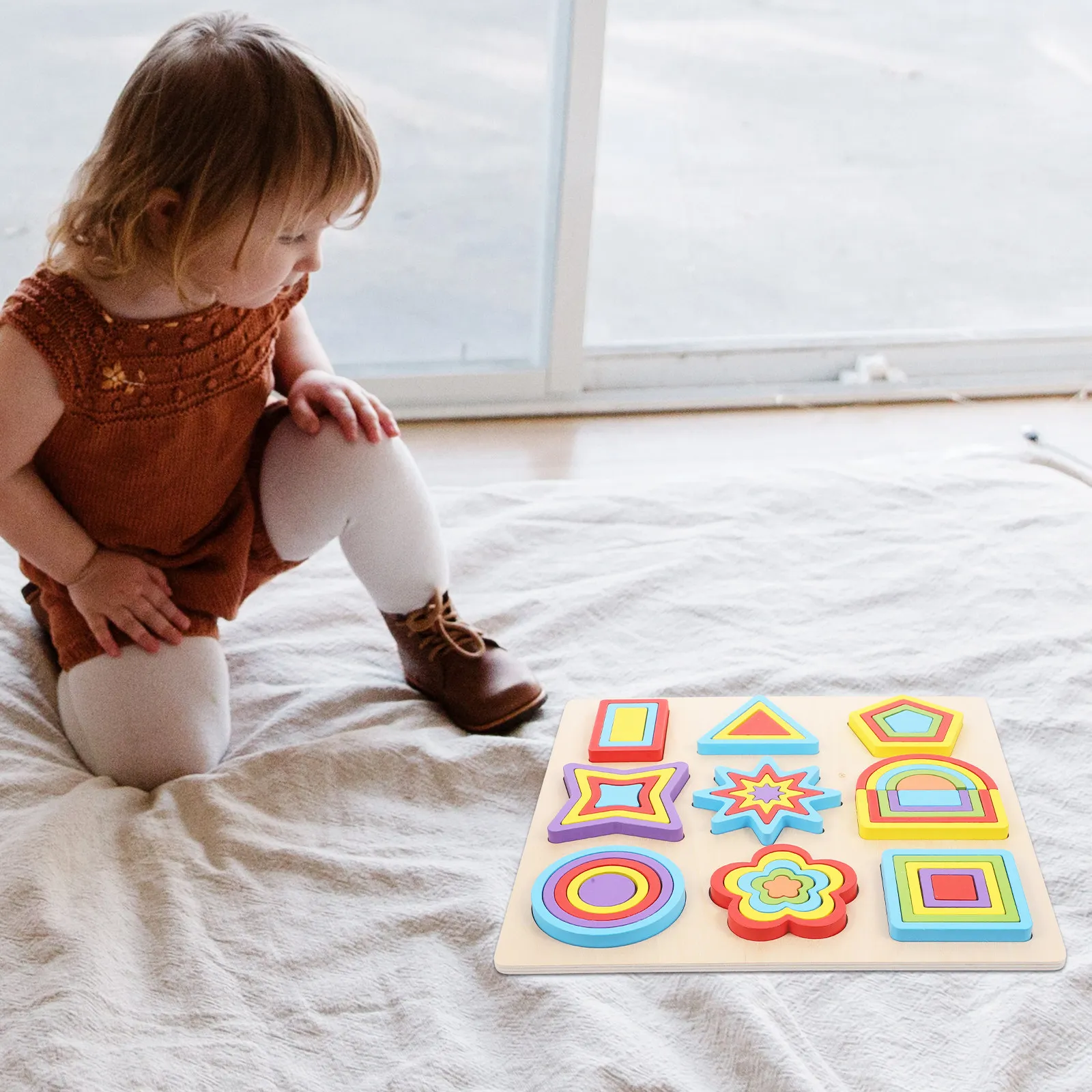 1Set Geometry Shape Cognitive Wood Blocks Educational Learning Puzzle Early Development Creative Color Matching Interactive
1Set Geometry Shape Cognitive Wood Blocks Educational Learning Puzzle Early Development Creative Color Matching Interactive