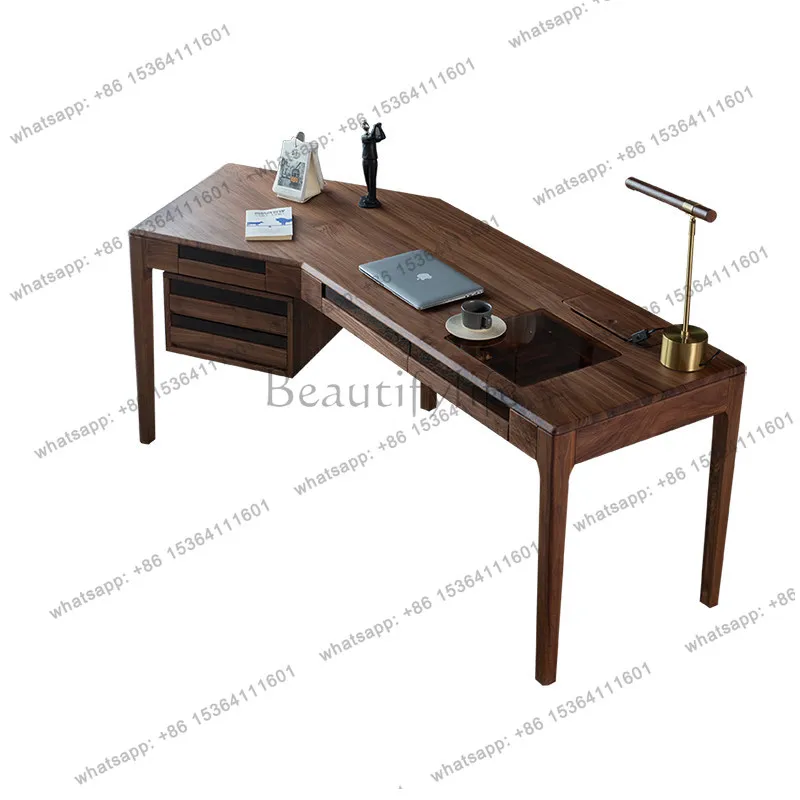 Письменный стол из североамериканского черного ореха: роскошный, из массива дерева, современный, минималистичный, с выдвижными ящиками
Письменный стол из североамериканского черного ореха: роскошный, из массива дерева, современный, минималистичный, с выдвижными ящиками