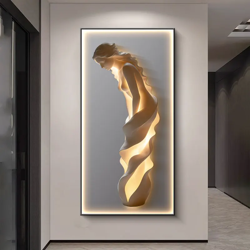 Modern Entrance Decor Painting Simple Abstract Corridor Hanging Painting Character Goddess LED Mural Lamp Painting Home Decor
Modern Entrance Decor Painting Simple Abstract Corridor Hanging Painting Character Goddess LED Mural Lamp Painting Home Decor