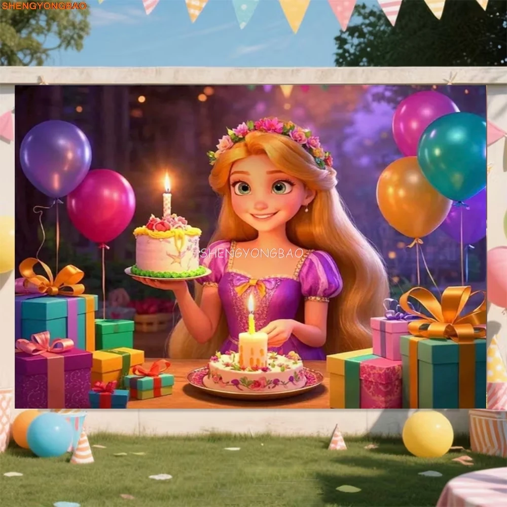 Disney Tangled Princess Birthday Party Background Rapunzel Fairy Tale Castle Baby Kids Portrait Photography Backdrops Prop DX-20
Disney Tangled Princess Birthday Party Background Rapunzel Fairy Tale Castle Baby Kids Portrait Photography Backdrops Prop DX-20