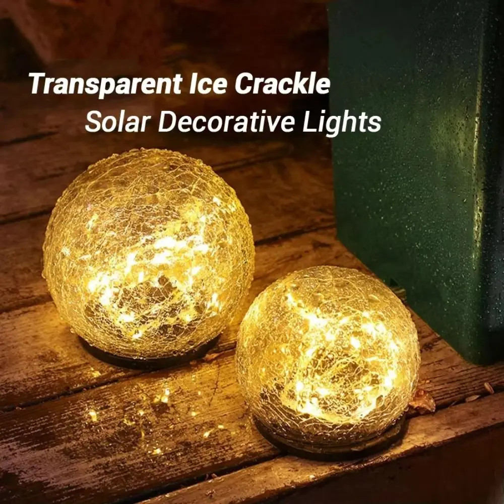 Cracked Glass Ball Solar Garden Light Easy-to-install Automatic on And Off Solar LED Cracked Glass Lamp Warm Light
Cracked Glass Ball Solar Garden Light Easy-to-install Automatic on And Off Solar LED Cracked Glass Lamp Warm Light