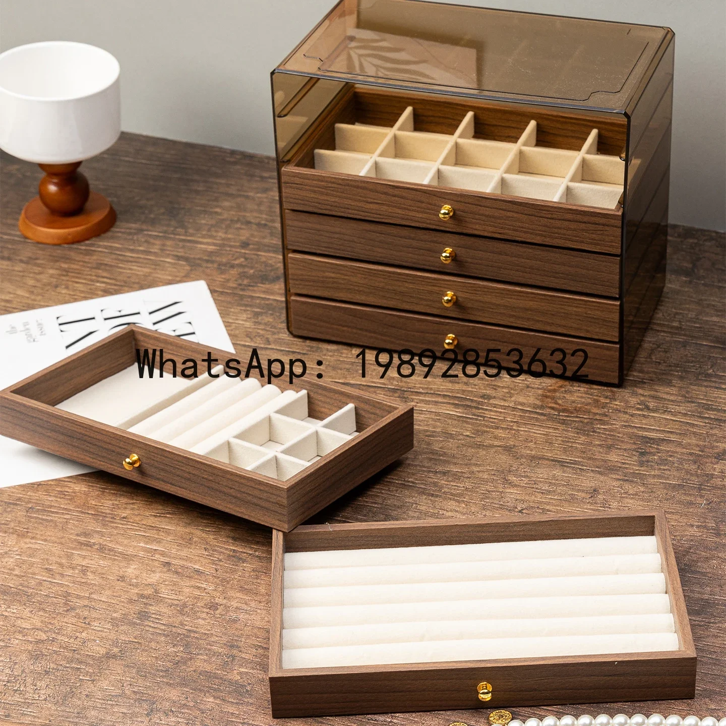 ww24 multi-layer jewelry box walnut wood grain bracelet earring ring storage box exquisite jewelry box
ww24 multi-layer jewelry box walnut wood grain bracelet earring ring storage box exquisite jewelry box