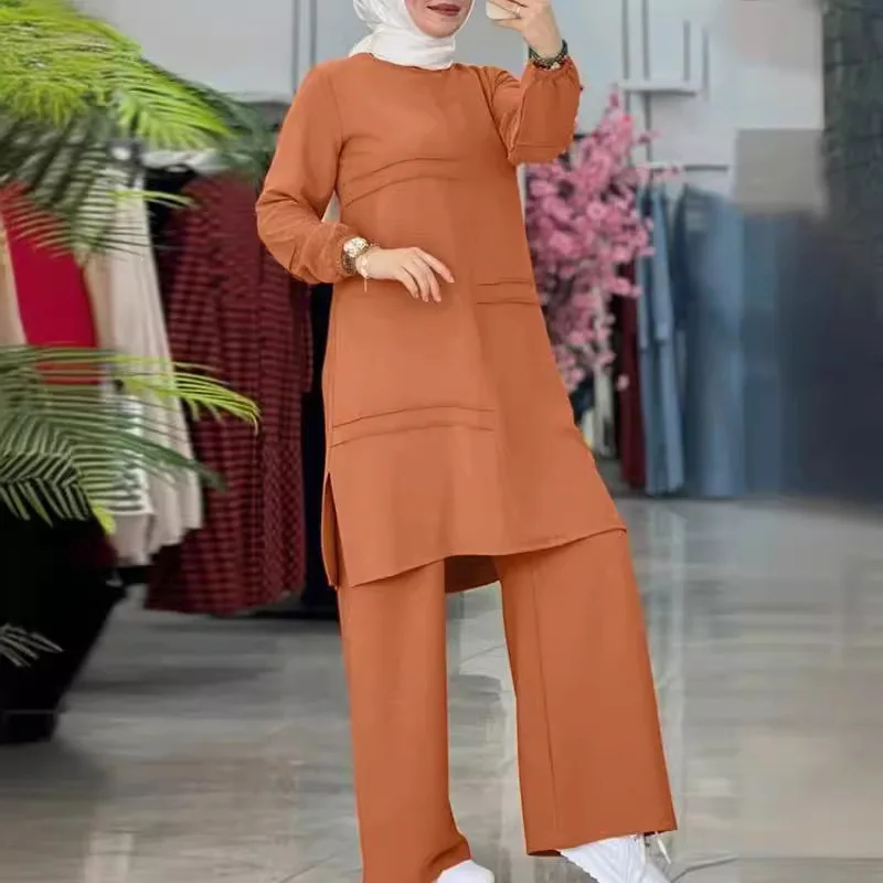 Арабский малай-индонезия, повседневный мусульманский комплект, повседневные вечерние платья для женщин, складной кафтан Абая, комплект из 2 предметов, халат с длинными рукавами, однотонное платье
Арабский малай-индонезия, повседневный мусульманский комплект, повседневные вечерние платья для женщин, складной кафтан Абая, комплект из 2 предметов, халат с длинными рукавами, однотонное платье