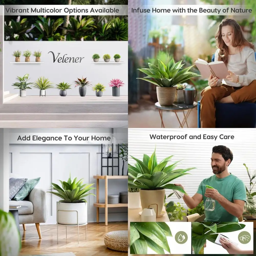 Set of 2 Large Outdoor/Indoor Artificial Agave Plants, 28 Inch, UV Resistant, Realistic Faux Succulents
Set of 2 Large Outdoor/Indoor Artificial Agave Plants, 28 Inch, UV Resistant, Realistic Faux Succulents