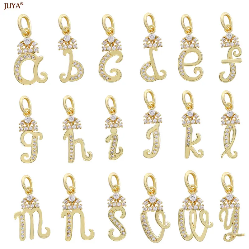 JUYA 26 Alphabets Pendant Zircon Letters Earring Charms For DIY Designer Women Necklaces Jewelry Making Accessories
JUYA 26 Alphabets Pendant Zircon Letters Earring Charms For DIY Designer Women Necklaces Jewelry Making Accessories