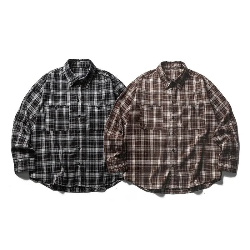 Loose Long Sleeve Men's Plaid Shirt Spring 2026 Retro Style Casual Outerwear for Couples Youth Fashion Polyester Fiber
Loose Long Sleeve Men's Plaid Shirt Spring 2026 Retro Style Casual Outerwear for Couples Youth Fashion Polyester Fiber