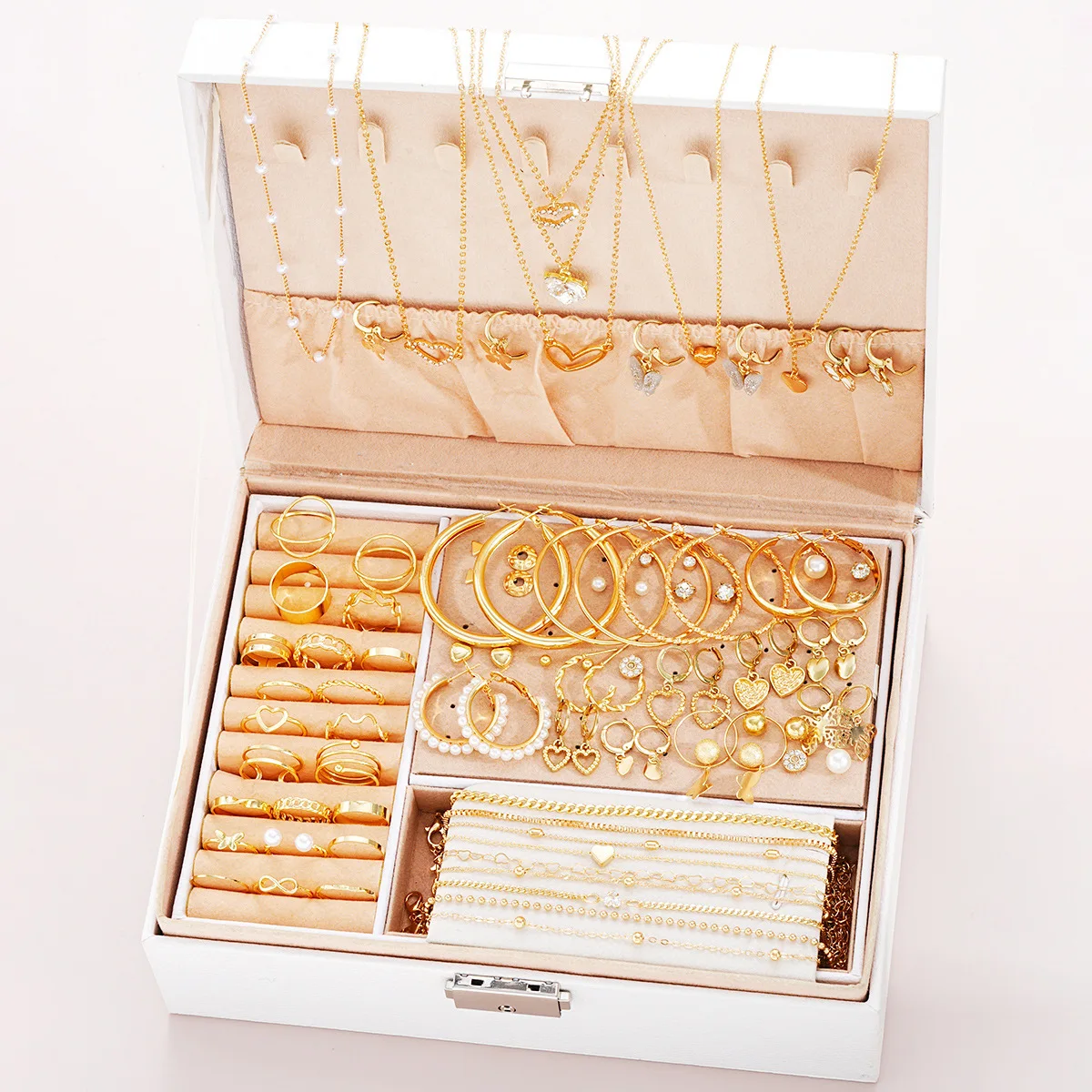 64 Piece Jewelry Set Women's Cross-Border Nelace Earrings Bracelet Faion Accories Ensemble Alloy Embedded Artificial G...
64 Piece Jewelry Set Women's Cross-Border Nelace Earrings Bracelet Faion Accories Ensemble Alloy Embedded Artificial G...