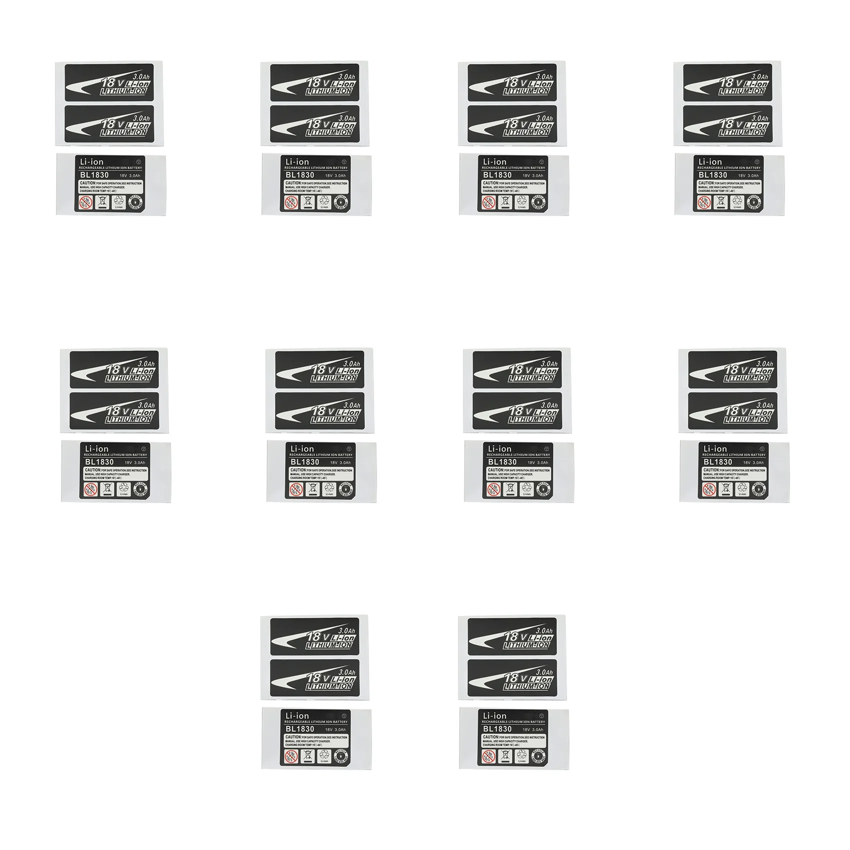 Новые 10 комплектов этикеток BL1830, литий-ионный аккумулятор, 18 В, 3,0 Ач, наклейка, подходит для логотипа батареи Makita 18 В
Новые 10 комплектов этикеток BL1830, литий-ионный аккумулятор, 18 В, 3,0 Ач, наклейка, подходит для логотипа батареи Makita 18 В