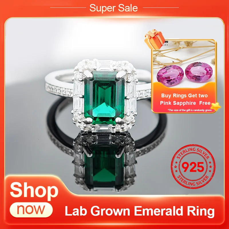 Chu Ping Fine Jewelry Lab Grown Emerald Octagonal Cut 6*8mm Ring S925 for Birthday Gift or Surprise Gift Sparking and Shining
Chu Ping Fine Jewelry Lab Grown Emerald Octagonal Cut 6*8mm Ring S925 for Birthday Gift or Surprise Gift Sparking and Shining