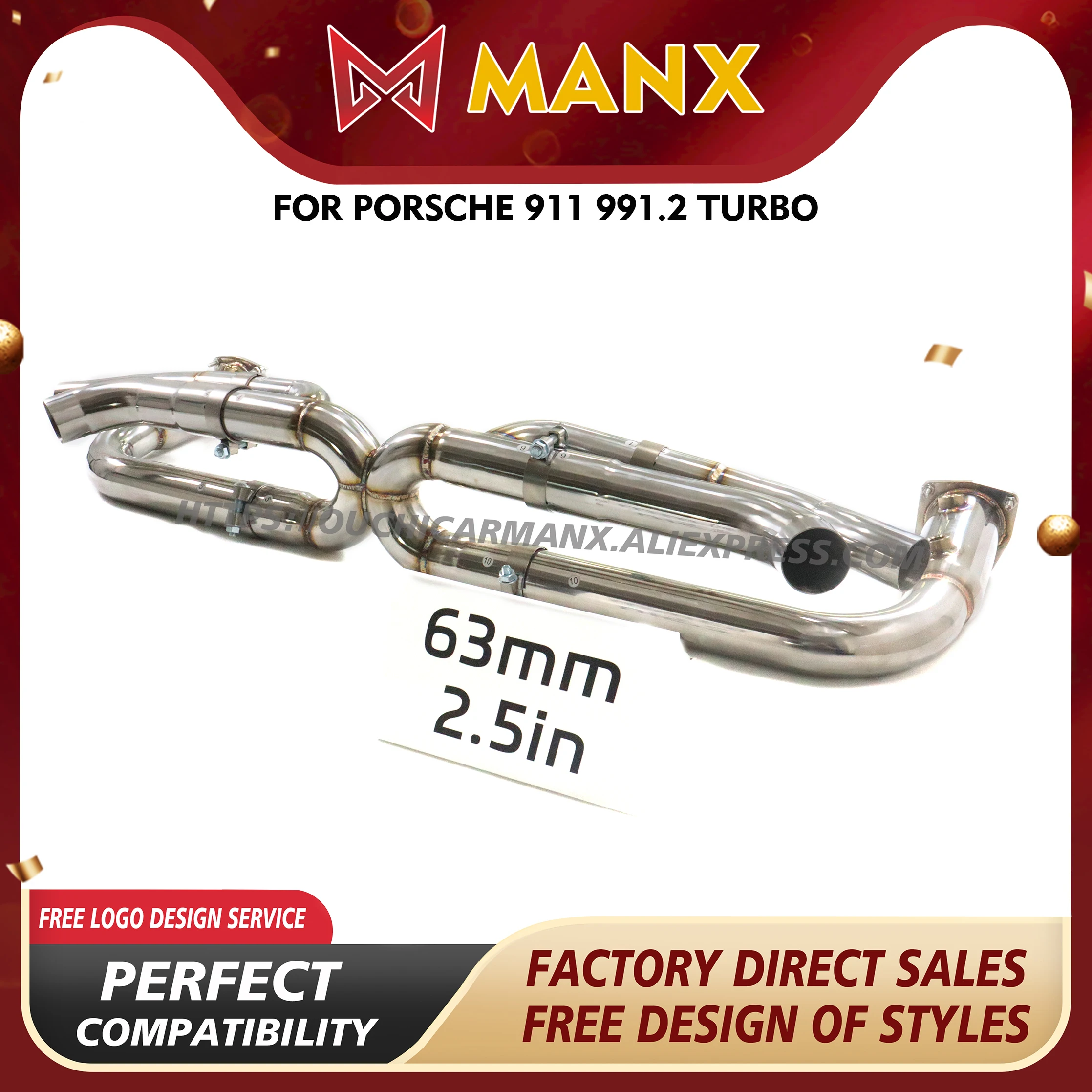 Выхлопная труба MANX для Porsche 911 991.2 Turbo SS304 Catback Поддержка настройки Увеличенная мощность Точная посадка
Выхлопная труба MANX для Porsche 911 991.2 Turbo SS304 Catback Поддержка настройки Увеличенная мощность Точная посадка
